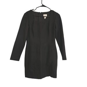 MODA INTIMO Petite Black Long Sleeve Sheath Dress